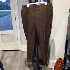 Men's Brown Dress Pants - Classic Tailored Fit